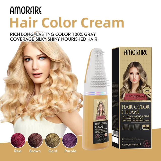 Shampo Pewarna Rambut Permanen dengan Pompa Sisir