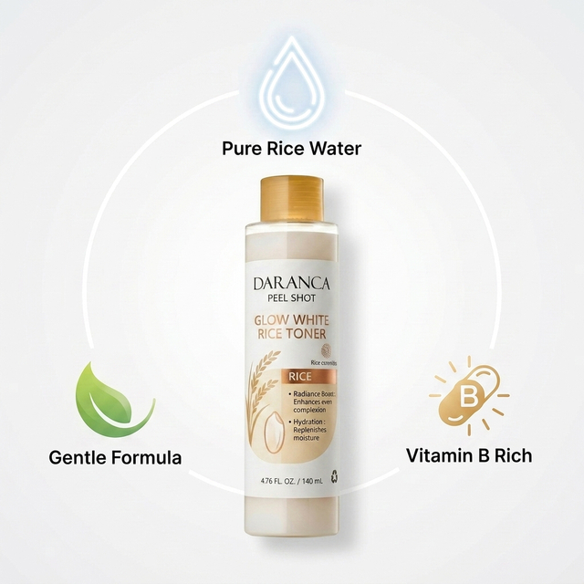 T&oacute;nico facial de arroz Cuidado de la piel Agua brillante