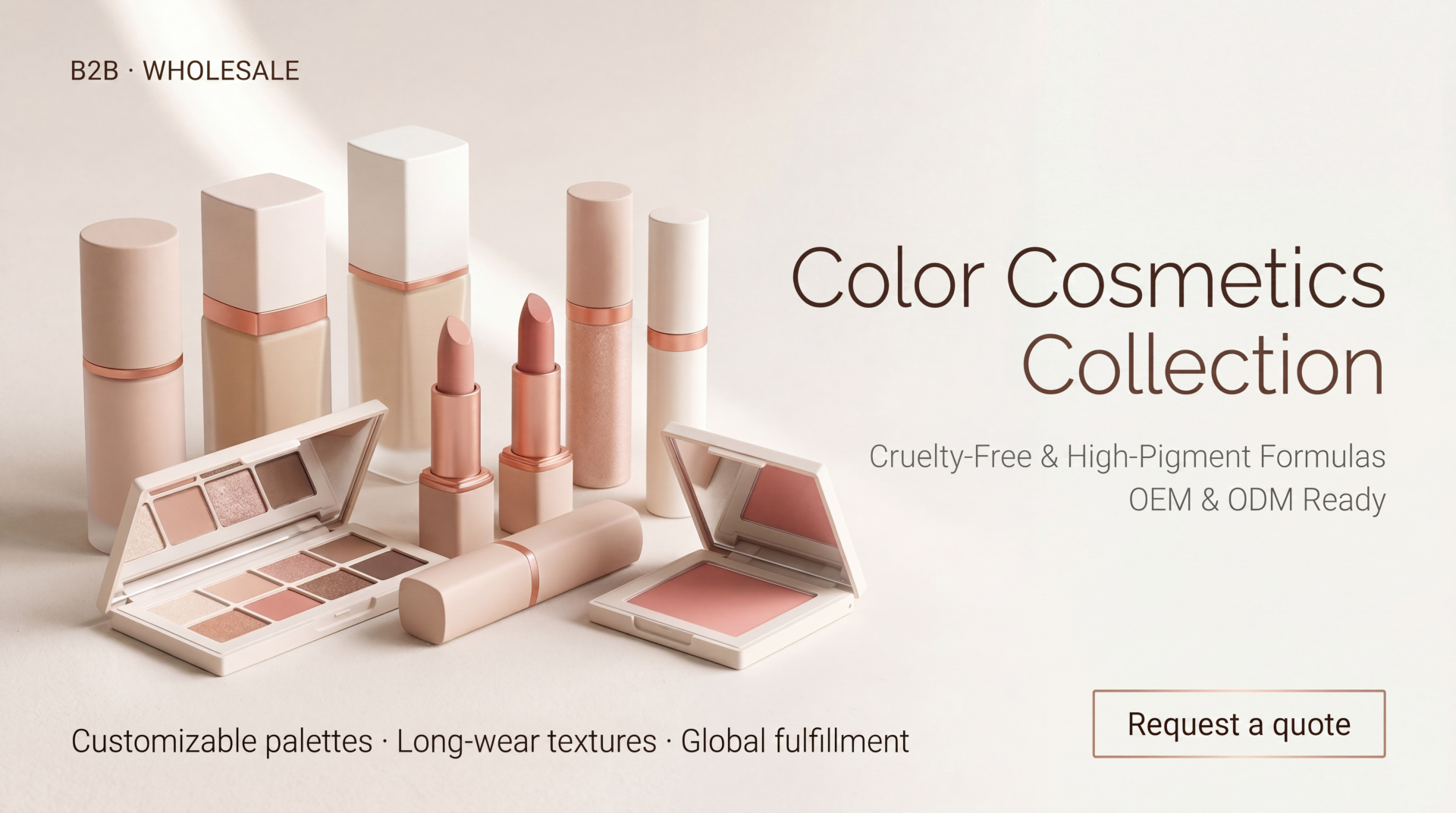 Collezione di cosmetici colorati