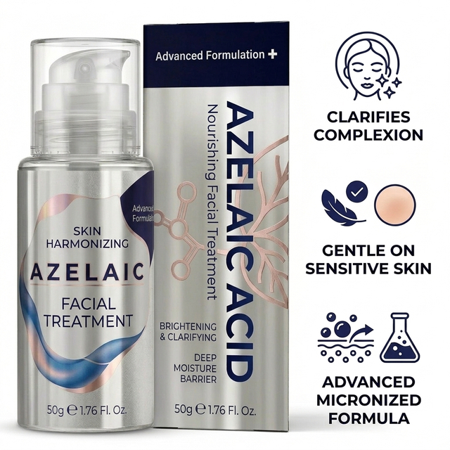 Suero de tratamiento facial hidratante con &aacute;cido azelaico